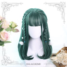 40cm Harajuku Soft Girl Cheryl Dark Green Long Straight Lolita Wig