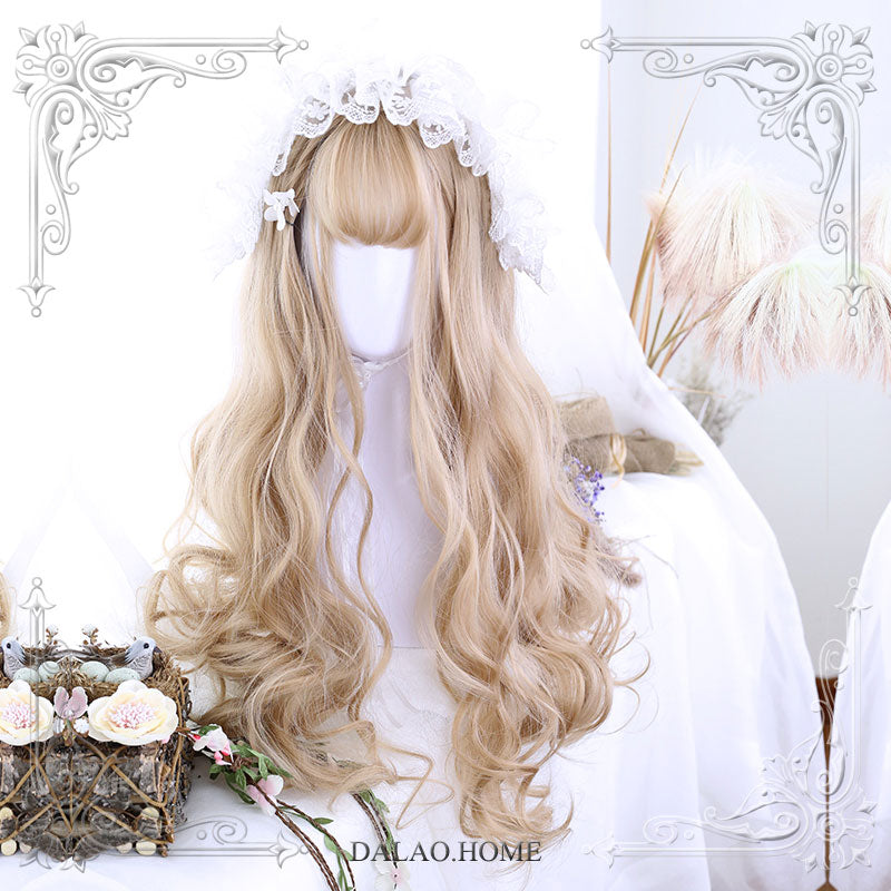 65cm Anlya White gold Long Curly Lolita Wig
