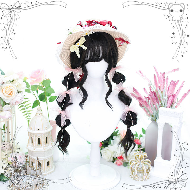 65cm Long Black Curly Fashion Lolita Cosplay Wig