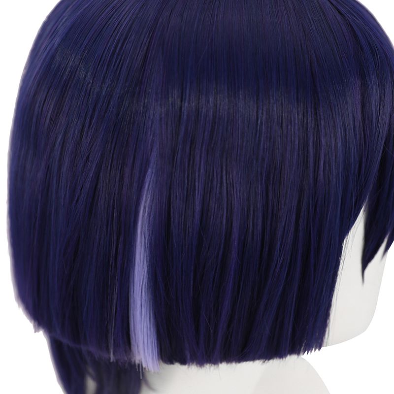 Genshin Impact Scaramouche Dark Bule 30cm Short Straight Cosplay Wigs