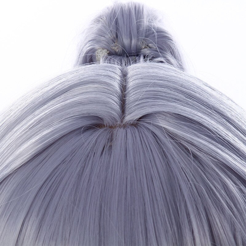 FGO Tomoe Gozen Cosplay Long Grey Purple Wig