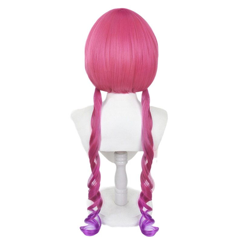 Ilulu Kobayashi-san Chi no Maid Dragon Cosplay Gradient Pink Lolita Wig