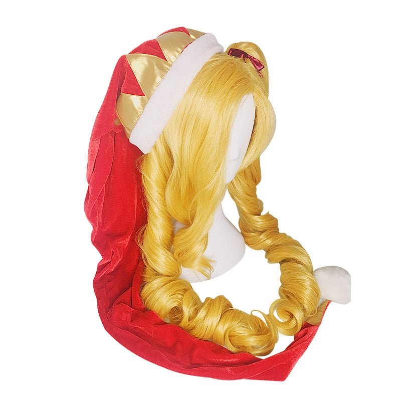 LOL Jinx Cosplay Wigs Christmas Ambitious Elf Jinx Cosplay Wig