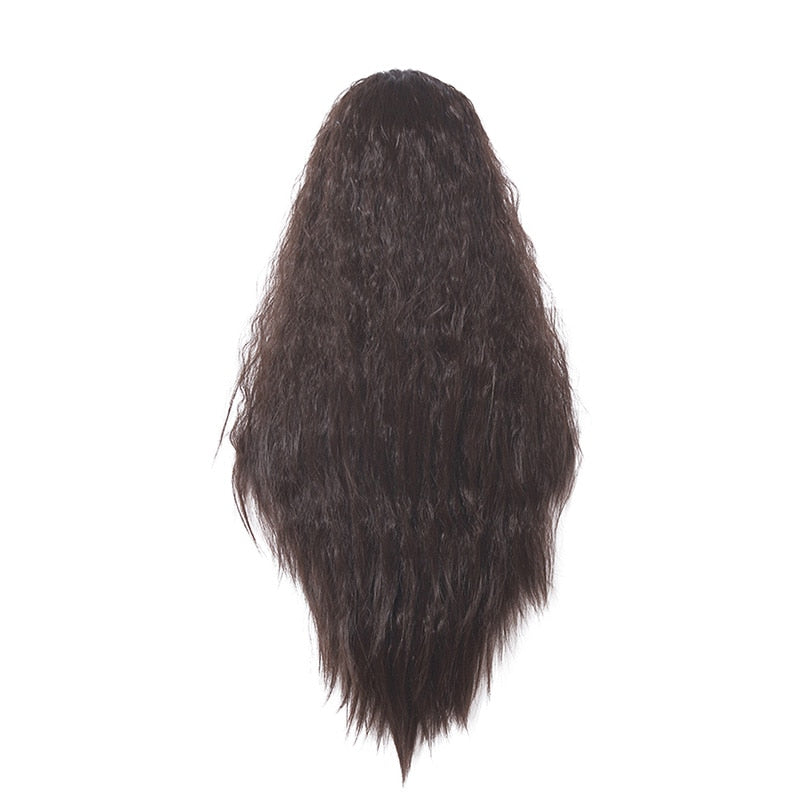 Moana Cosplay Wigs Princess Cosplay Long Curly Dark Brown Wig