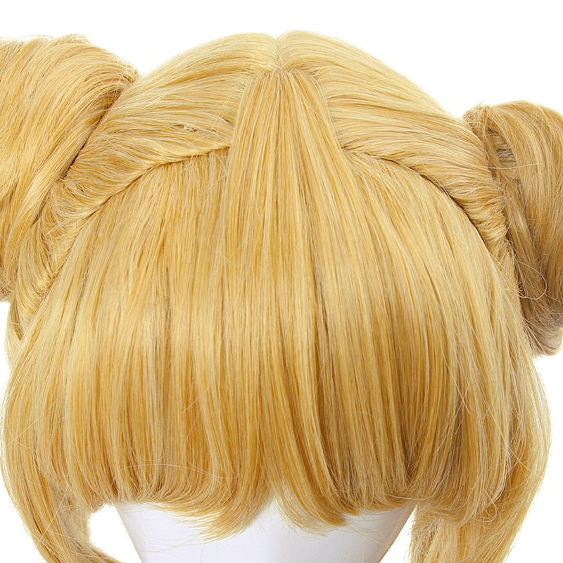 Usagi Tsukino Cosplay Wigs Super Long Blonde Wigs with Buns Heat Resistant Cosplay Wig