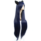 Game LOL Cosplay Wigs Ahri Character 100cm Dark Blue wig