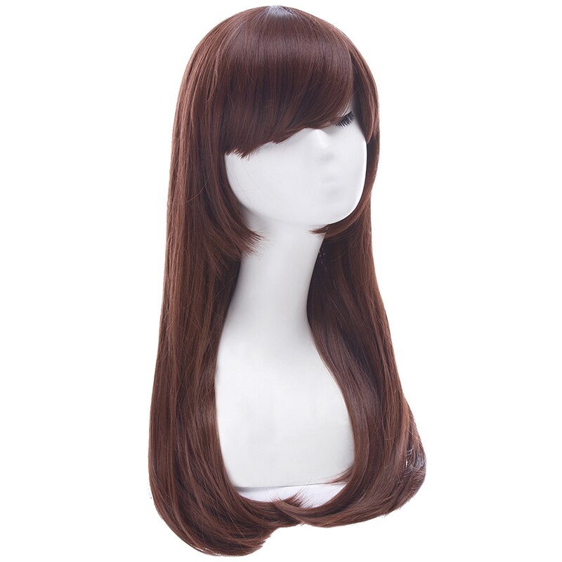 Game OW D.Va Cosplay Wigs DVA Cosplay Brown Wig