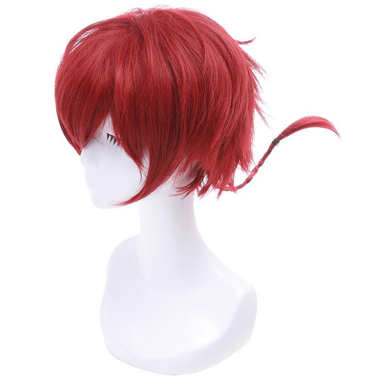 New Ranma 1/2 Ranma Saotome Cosplay Wigs 25cm Red Burgundy Short Cosplay Wigs
