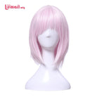 Game FGO Mash 35cm Pink Short Cosplay Wig