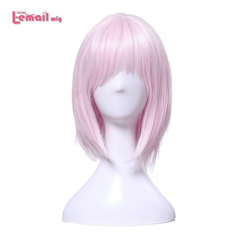 Game FGO Mash 35cm Pink Short Cosplay Wig