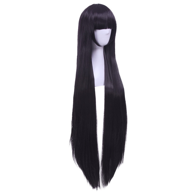 Valorant Sage 80cm Long Black Women Wi with Ponytail Cosplay Wig