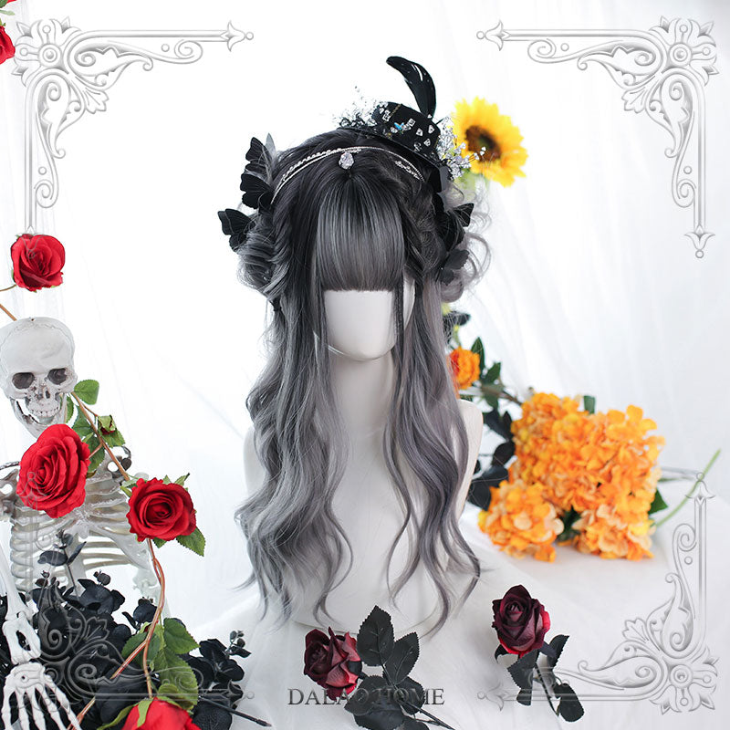 Harajuku Soft Girl Gentle Grey Long Curly Lolita Wig