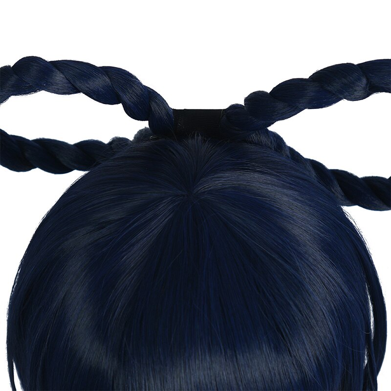 Genshin Impact XiangLing Dark Blue Short Cosplay Wig