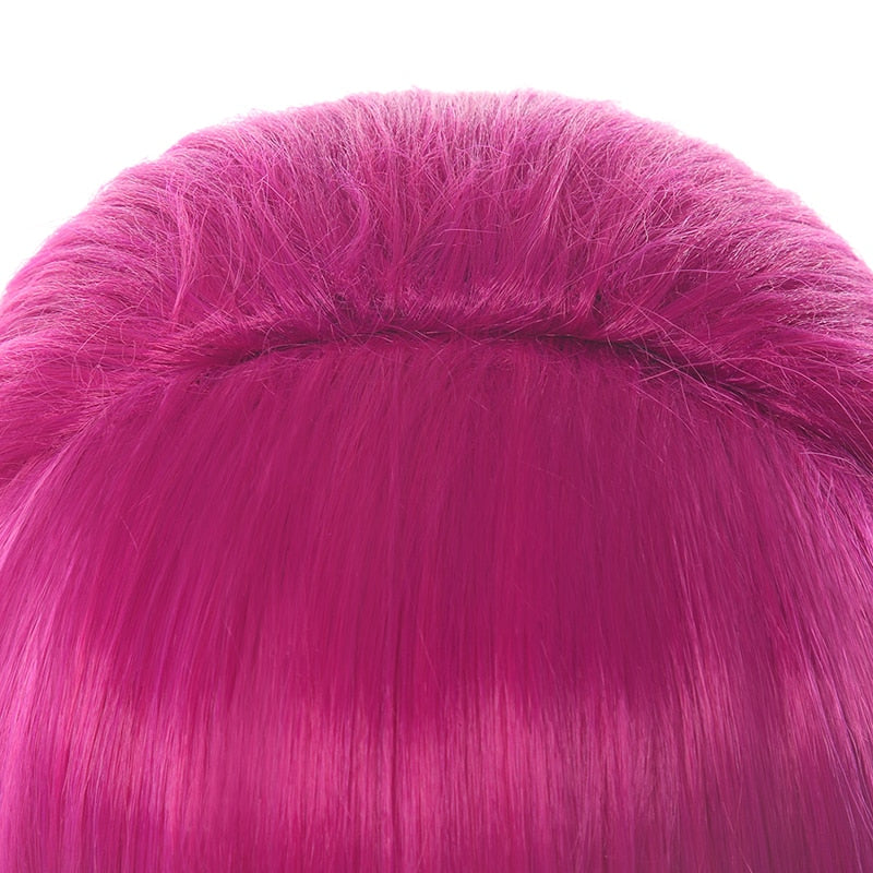 LoL Elderwood Ahri Long Braid Mixed Hot Pink Gradient Cosplay Wig