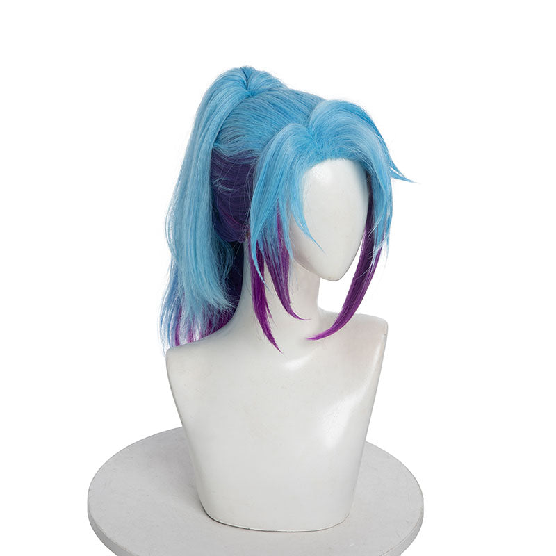 LOL Star Guardian Akali Blue Mixed Purple Cosplay Wigs
