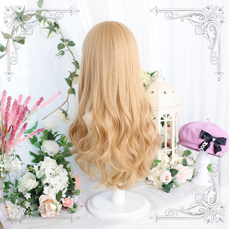 Lolita Blonde Long Curly Cosplay Wig