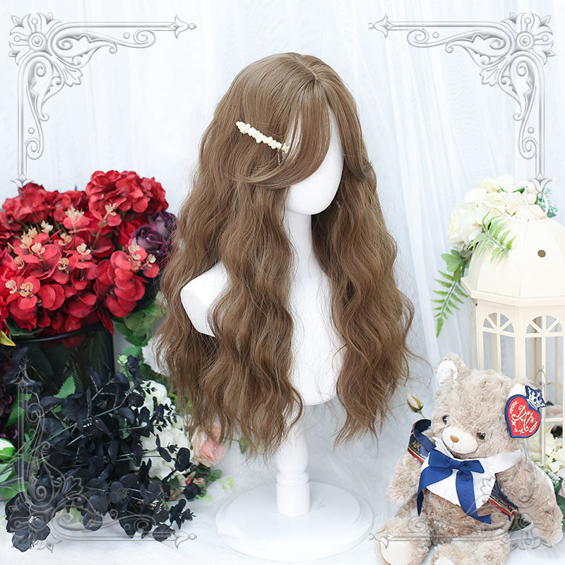 Lolita Long Curly Light Brown Cosplay Wig