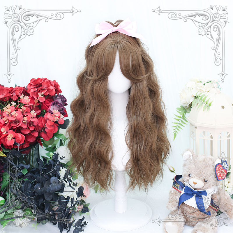 Lolita Long Curly Light Brown Cosplay Wig