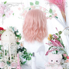 Lolita Pink Short Curly Cosplay Wig