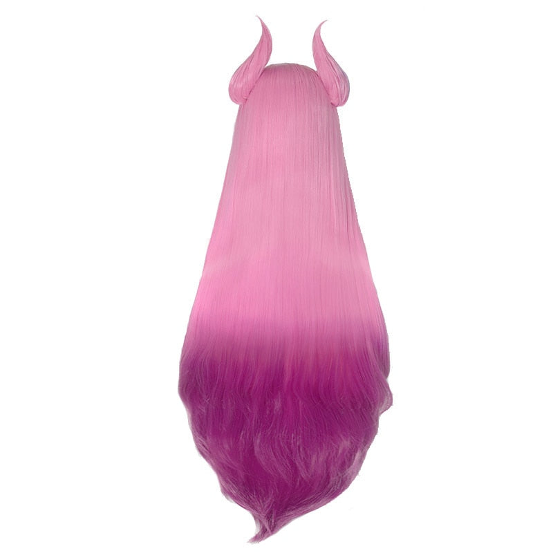 LOL Star Guardian Kaisa Cosplay Wig Women 100cm Long Straight Mixed Color