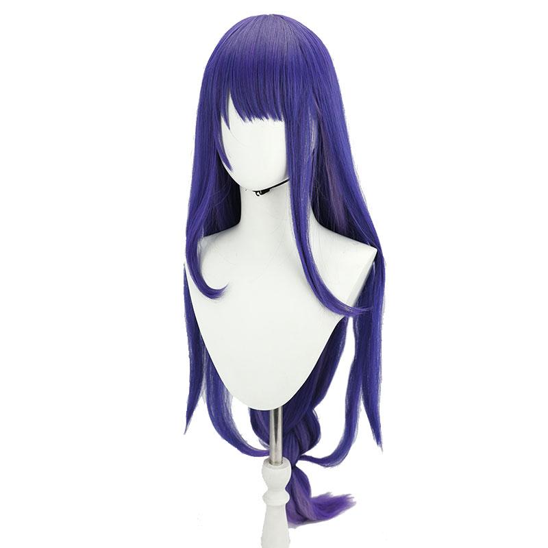 Genshin Impact Baal Long Straight Purple Cosplay Wig