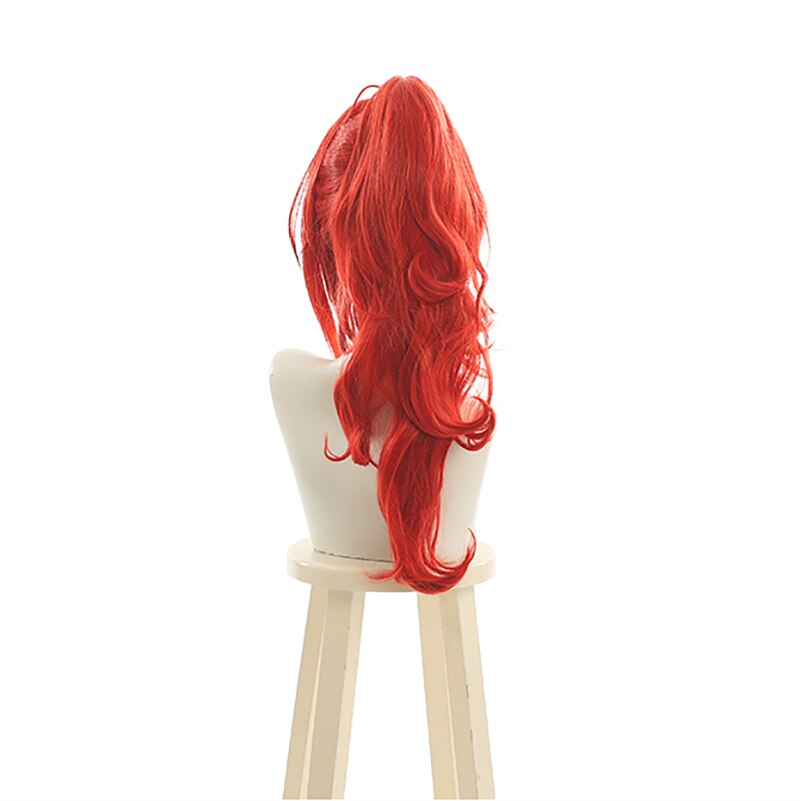 Genshin Impact Diluc Long High Ponytail Flame Red Cosplay Wig