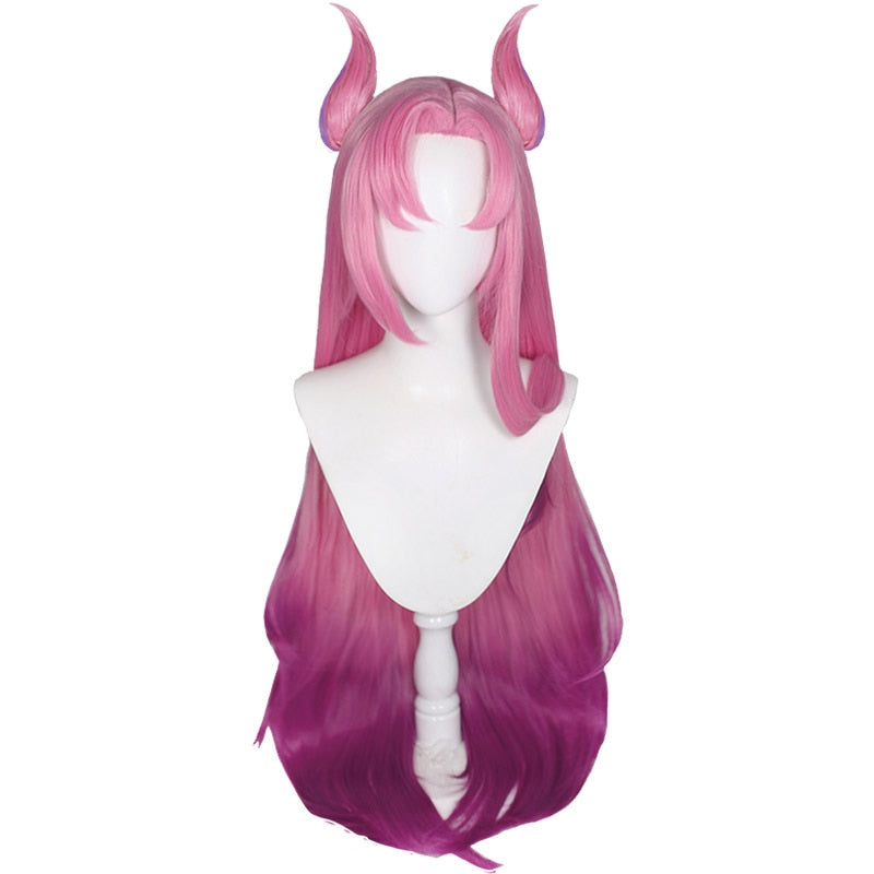 LOL Star Guardian Kaisa Cosplay Wig Women 100cm Long Straight Mixed Color