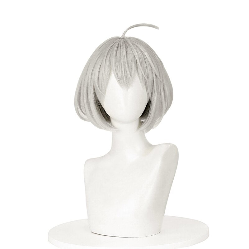 Anime Tokyo Revengers Senju Kawaragi Cosplay Wig 30cm Short Silver Grey Wig