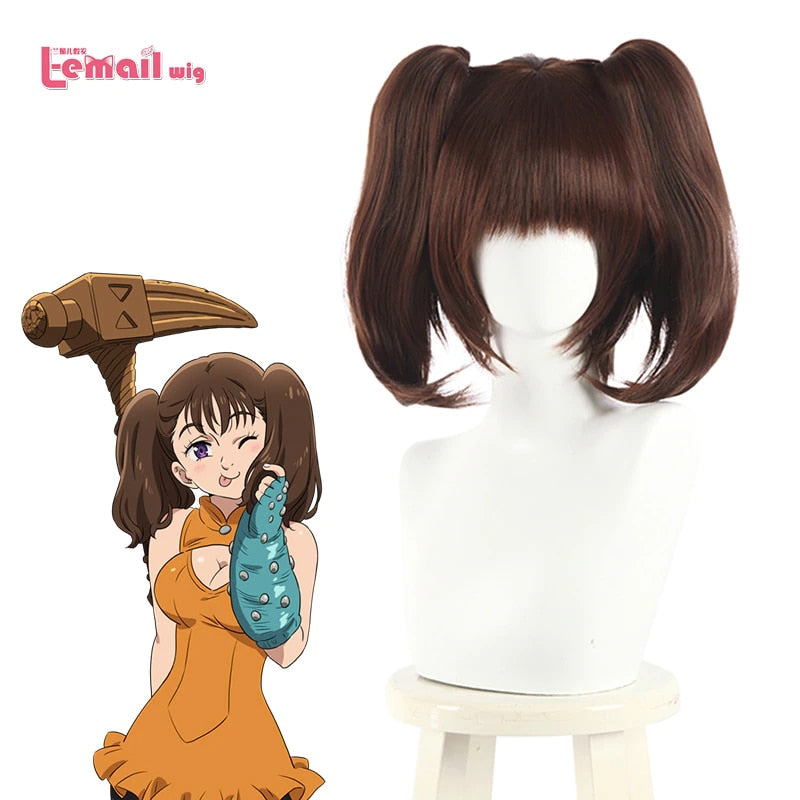 Seven Deadly Sins Diane Brown Double Ponytails Cosplay Wig